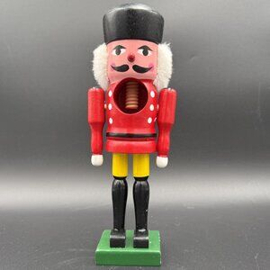 Nutcracker Soldier Wooden‎ Sears and Roebuck Red/Yellow/Black 10" Vtg
